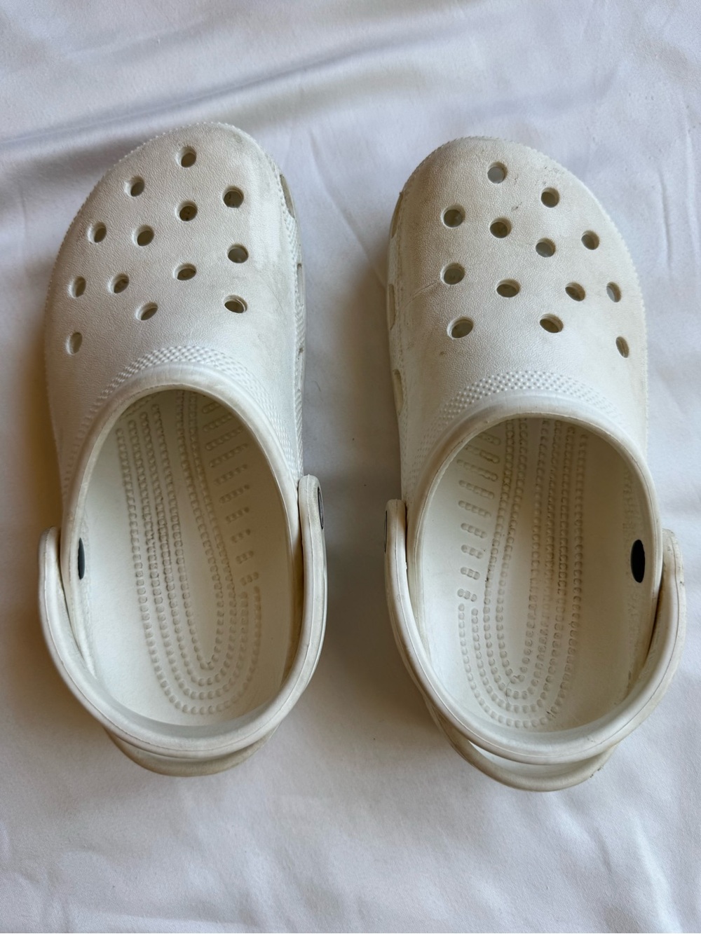 Crocs white classic clogs size women’s 7 men’s and youth 5
